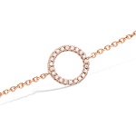 Bracelet Cercle en plaqué or rose et oxyde de zirconium.