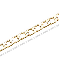 Bracelet chaîne en plaqué or jaune 18 carats.