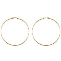 Boucles d'oreilles créoles en acier 316L doré.