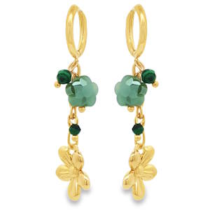 Sublimez votre style avec ces boucles d'oreilles créoles pendantes en acier doré, ornées de cristaux verts éclatants. Chaque boucle, délicatement travaillée, combine l'éclat du doré avec la fraîcheur des cristaux, créant un bijou à la fois élégant et tendance. Parfaites pour ajouter une touche de couleur subtile à votre tenue.