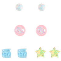 Set de 4 paires de boucles d'oreilles puces pour enfant.