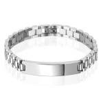 Bracelet gourmette en acier chirurgical 316L.