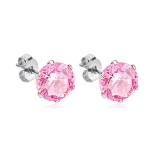 Boucles d'oreilles en acier chirurgical 316L et oxyde de zirconium.