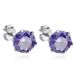 Boucles d'oreilles en acier chirurgical 316L et oxyde de zirconium.