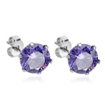 Boucles d'oreilles en acier chirurgical 316L et oxyde de zirconium.