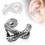 Bague d'oreille serpent en acier chirurgical 316L.