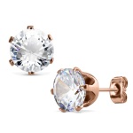 Boucles d'oreilles en acier 316L et oxyde de zirconium.