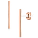 Boucles d'oreilles tiges en acier chirurgical rosé 316L.