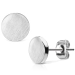 Boucles d'oreilles ronde en acier chirurgical 316L avec fermoir tige.