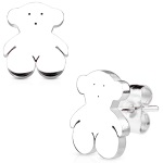 Boucles d'oreilles Ours en acier chirurgical 316L.