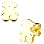 Boucles d'oreilles Ours en acier chirurgical 316L.