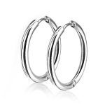 Boucles d'oreilles créoles en acier 316L.