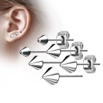 Boucles d'oreilles de forme conique en acier.