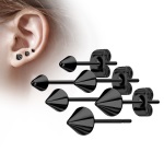 Boucles d'oreilles de forme conique en acier.