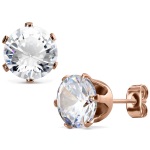 Boucles d'oreilles en acier 316L et oxyde de zirconium.