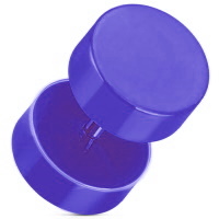 Faux piercing pour oreille en acrylique de couleur bleue violette.