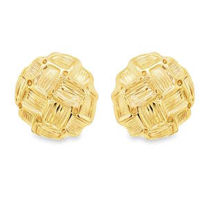 Rehaussez votre élégance avec ces exquises puces d'oreilles en acier doré. Leur design tressé complexe crée un attrait visuel captivant. Idéales pour ajouter une touche de sophistication à votre style de tous les jours ou pour compléter une tenue de soirée raffinée.