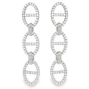 Sublime paire de boucles d'oreilles pendantes en acier argenté, alliant sophistication et éclat intemporel. Chaque pièce en forme de grain de café arbore un pavage de strass, soigneusement serti pour maximiser sa brillance et sa transparence. Le design élégant présente une chute verticale fluide, offrant une symétrie parfaite et un poli miroir exceptionnel. Une composition luxueuse et épurée, idéale pour illuminer votre visage avec une touche de raffinement moderne et une clarté cristalline.