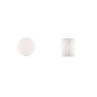 Boucles d'oreilles puces rondes aimants en acrylique de couleur blanche.