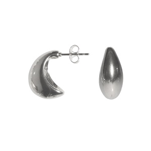 Boucles d'oreilles pendantes en acier argenté.