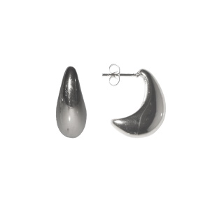 Boucles d'oreilles pendantes en acier argenté.