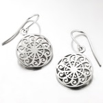 Boucles d'oreilles en argent 925/000 rhodié.