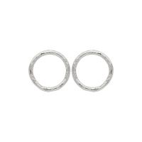 Boucles d'oreilles cercle en argent 925/000 rhodié.