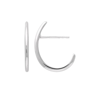 Boucles d'oreilles pendantes en argent 925 rhodié.