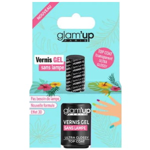 Vernis gel sans lampe. Une manucure haute brillance et longue tenue facile et rapide, sans les contraintes du séchage sous lampe ! Appliquez une couche généreuse sur votre vernis habituel et laissez sécher : L'ongle est comme gainé et bombé, la couleur est ultra-brillante et la tenue impeccable. 