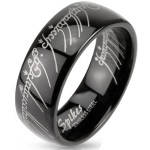 Bague Lord of the Rings (Le Seigneur des Anneaux) en acier noir.