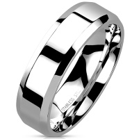 Bague en acier chirurgical 316L poli miroir.