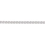 Bracelet chaîne de cheville avec maille marine en argent 925/000 rhodié.