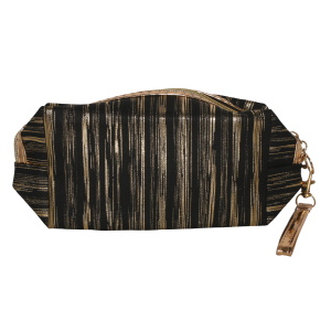 Sac pochette de couleur noire et dorée.