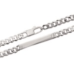 Bracelet gourmette en argent 925/000 poli miroir.  Absolument indémodables, les gourmettes personnalisables sont idéales à offrir aux adultes comme aux adolescents.  Ce modèle est généralement considéré comme plutôt féminin mais peut bien entendu être porté par toutes et tous !