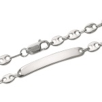 Bracelet gourmette en argent 925/000.  Absolument indémodables, Les gourmettes personnalisables sont idéales à offrir aux adultes comme aux adolescent.e.s.  Ce modèle est généralement considéré comme plutôt féminin, Mais peut bien entendu être porté par toutes et tous !