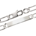 Bracelet identité argent 925/000.  Absolument indémodables, Les gourmettes personnalisables sont idéales à offrir aux adultes comme aux adolescent.e.s.  Ce modèle est généralement considéré comme plutôt masculin, Mais peut bien entendu être porté par toutes et tous !