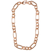 Bracelet chaîne de cheville en acier rosé. Fermoir mousqueton avec 3 cm de rallonge.