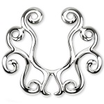 Piercing pour mamelon en laiton. Vendu à l'unité.