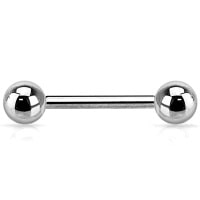 Piercing barbell (haltères)en titane.