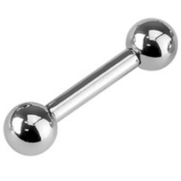 Piercing barbell (haltères) en acier chirurgical 316L.