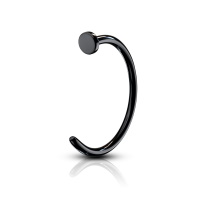 Piercing pour nez en acier chirurgical 316L noir.