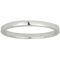 Bague alliance fil carré en argent 925/000 rhodié.