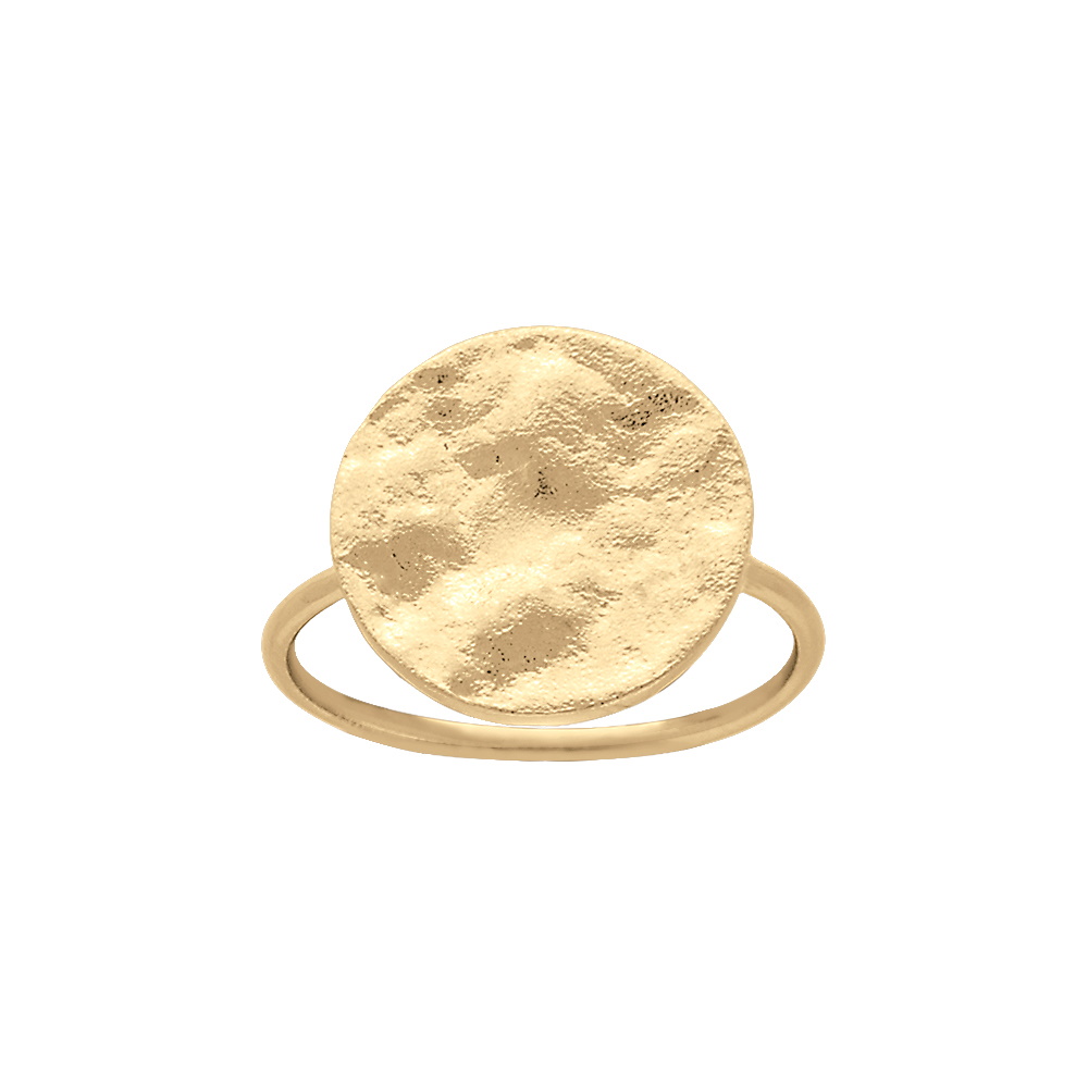 Bague martelée plaqué or sales