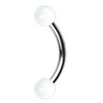 Piercing d'arcade en acier chirurgical 316L et acrylique.