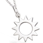 Pendentif soleil en argent 925/000 rhodié.