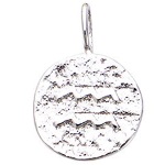 Pendentif signe du zodiaque Verseau en argent 925/000 rhodié.