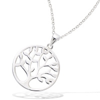 Pendentif arbre de vie en argent 925/000 rhodié. Pendentif vendu seul sans chaîne.