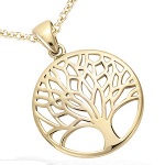 Pendentif arbre de vie en plaqué or.