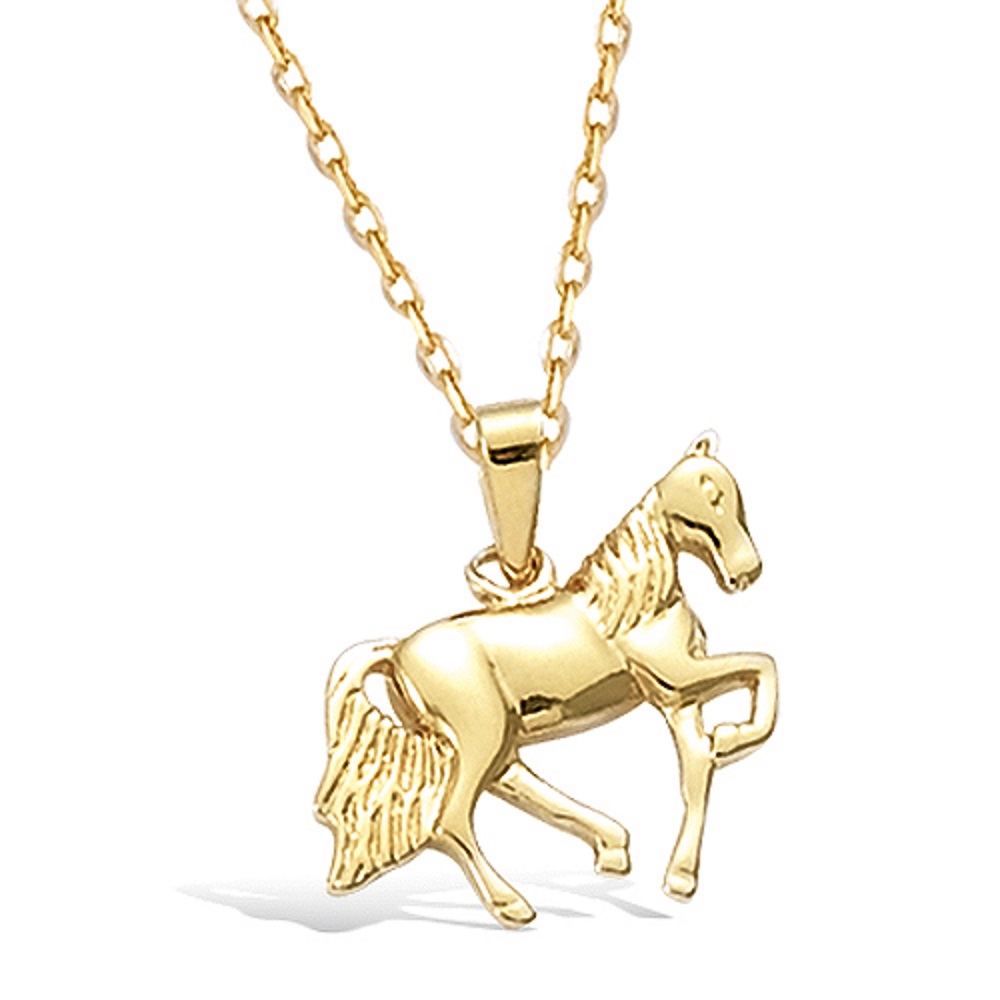 Pendentif Cheval Doré ou Argent | My Site 1