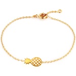 Bracelet avec ananas en plaqué or.